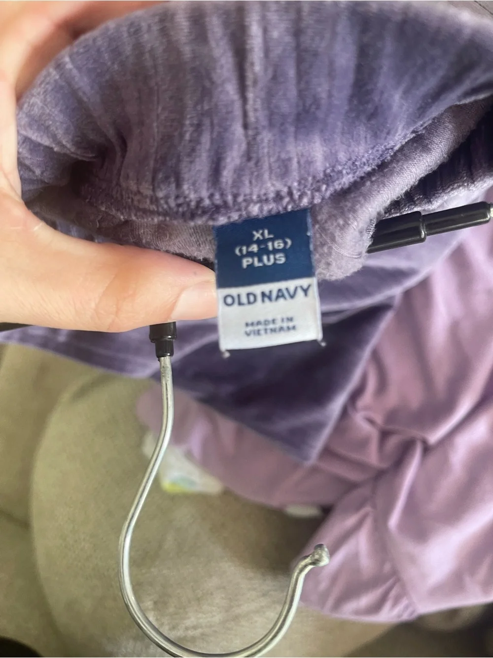Old Navy Lavender Velvet Wide-Leg Joggers